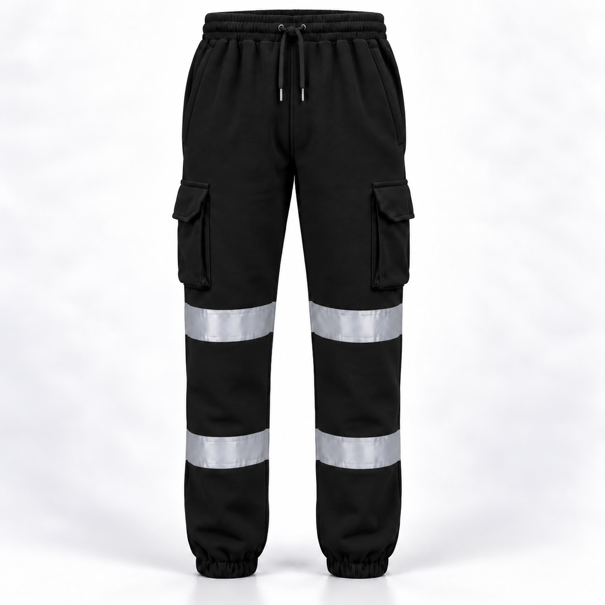 Hi Viz Mens Work Wear Fleece Bottoms Safety Sweat Pants Jogging Trousers Joggers