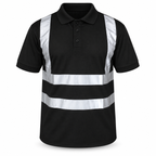 Mens Hi Viz Vis High Visibility Safety Security Work Wear Hi Vis Polo Shirts