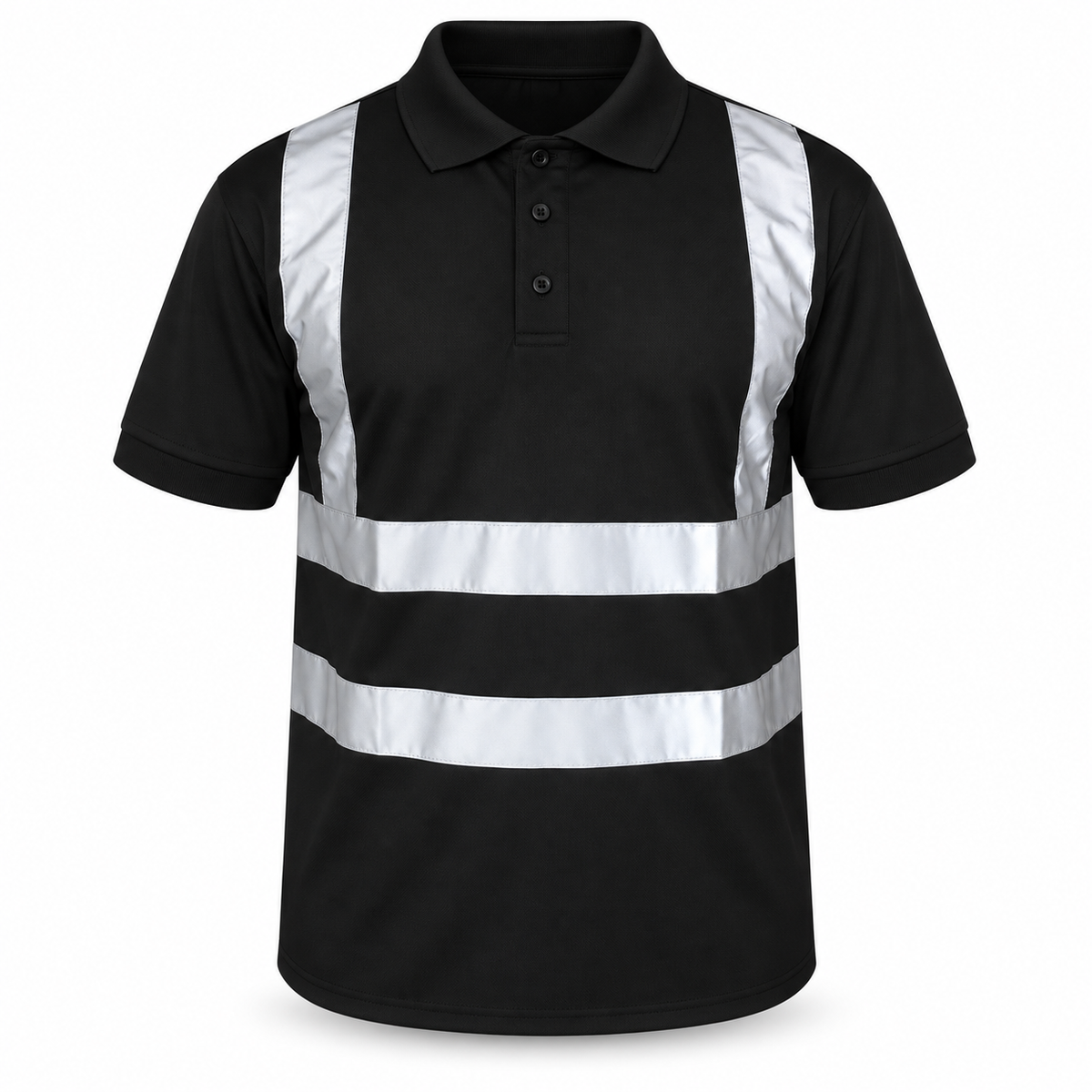 Mens Hi Viz Vis High Visibility Safety Security Work Wear Hi Vis Polo Shirts