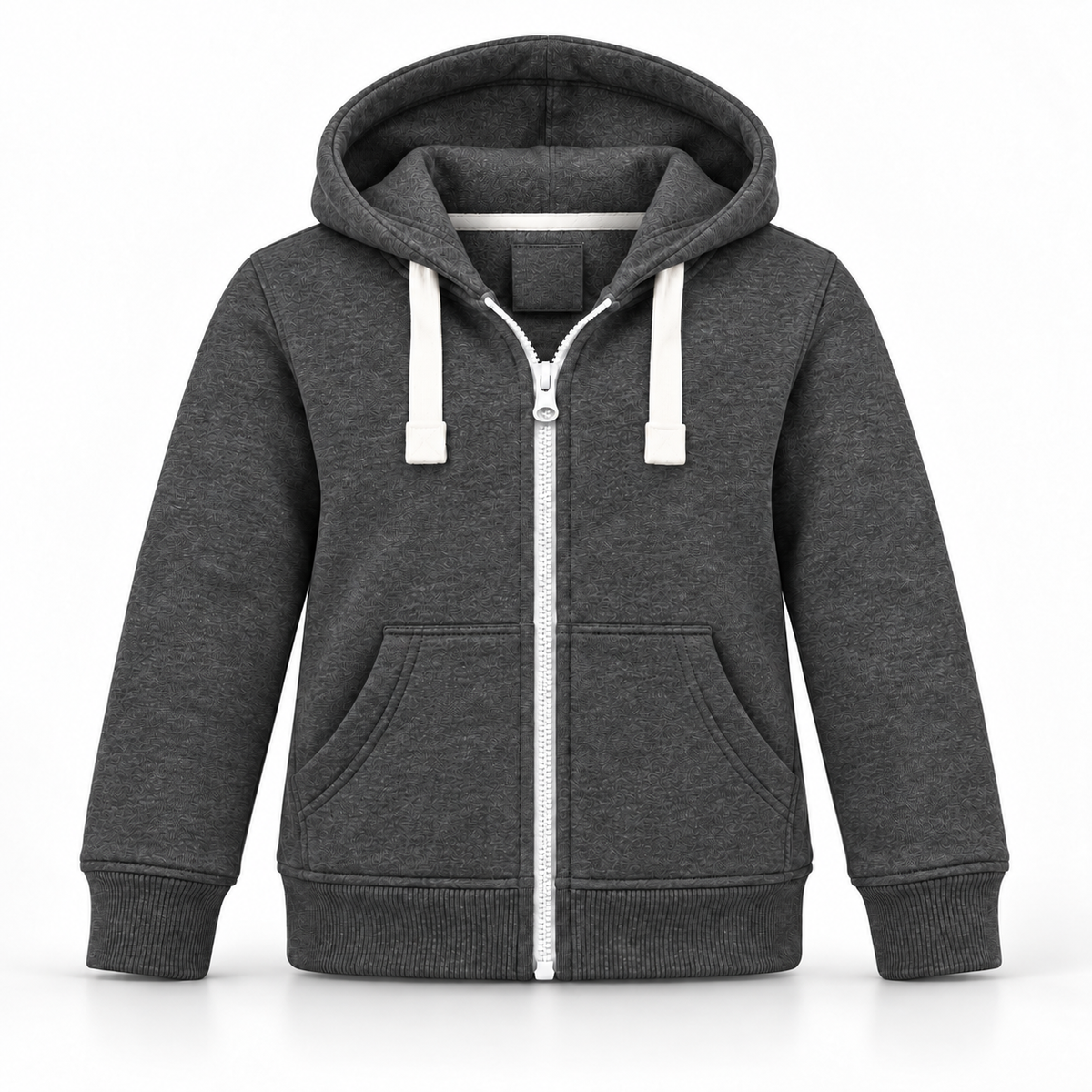 Boys Kids Girls Unisex Plain Zip Cotton Hoodie Hooded Sweat Jumpers 7-13 Years