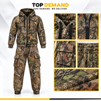 Men's Jungle Camouflage Fishing Hunting Zip Hoodie Jacket Tracksuit Size S-5XL
