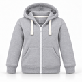 Boys Kids Girls Unisex Plain Zip Cotton Hoodie Hooded Sweat Jumpers 7-13 Years