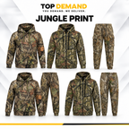 Men's Jungle Camouflage Fishing Hunting Zip Hoodie Jacket Tracksuit Size S-5XL