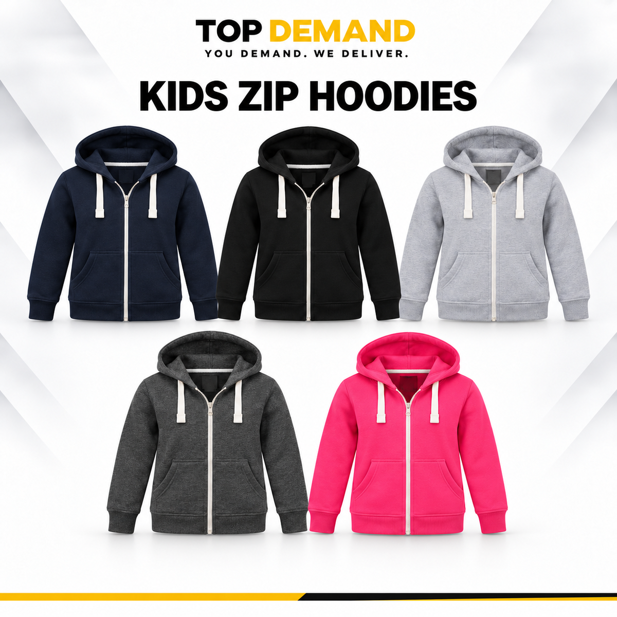 Boys Kids Girls Unisex Plain Zip Cotton Hoodie Hooded Sweat Jumpers 7-13 Years