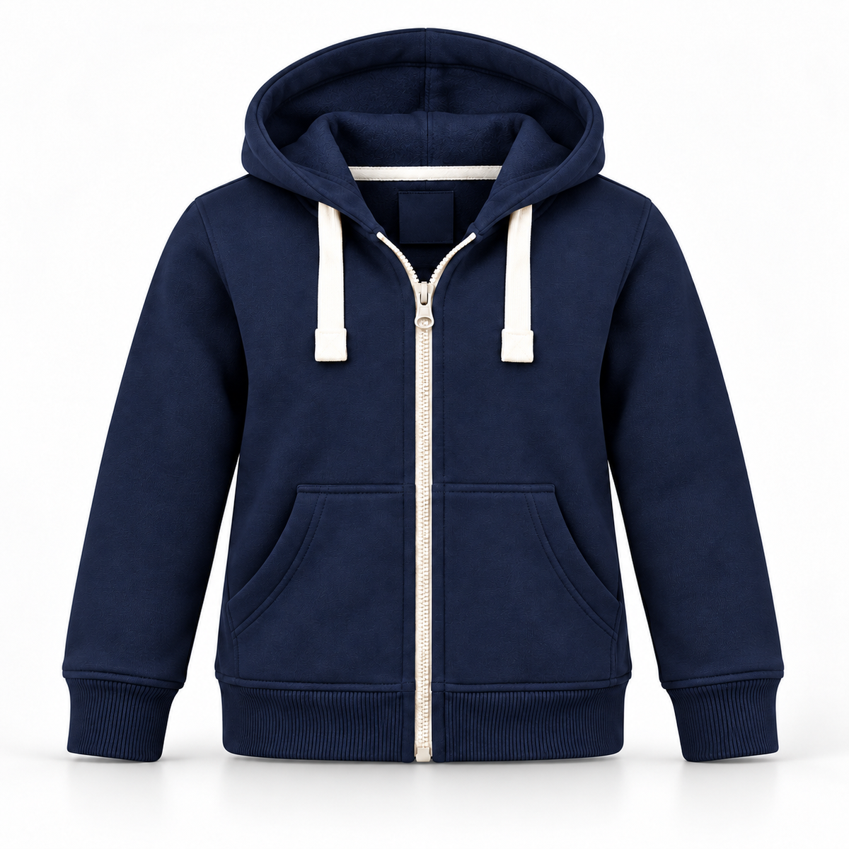 Boys Kids Girls Unisex Plain Zip Cotton Hoodie Hooded Sweat Jumpers 7-13 Years