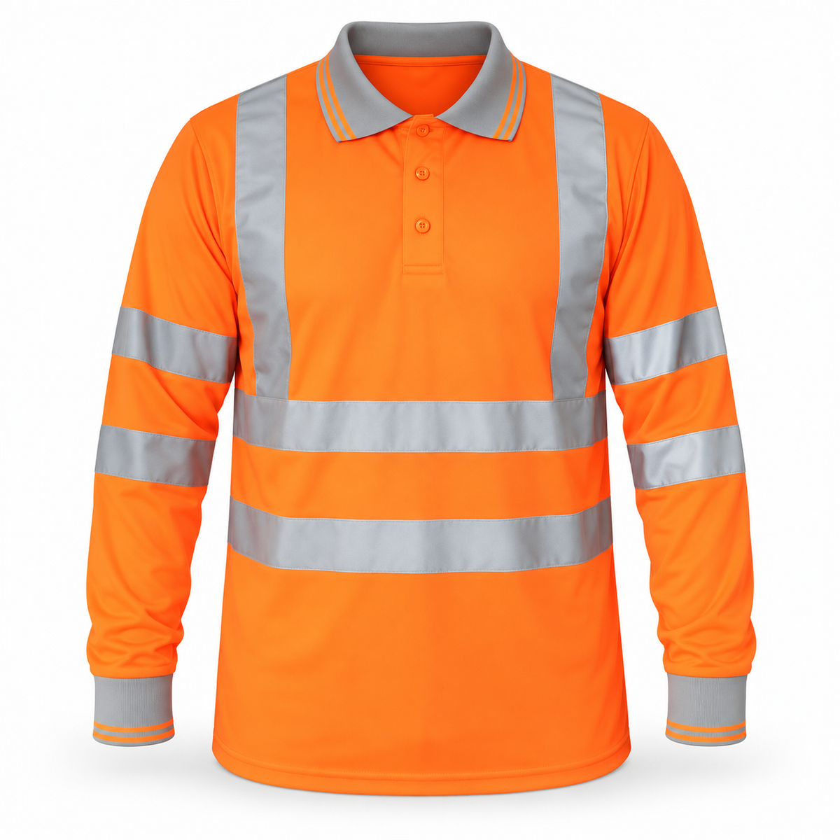 Mens Hi Viz Vis High Visibility Safety Security Work Wear Hi Vis Polo Shirts