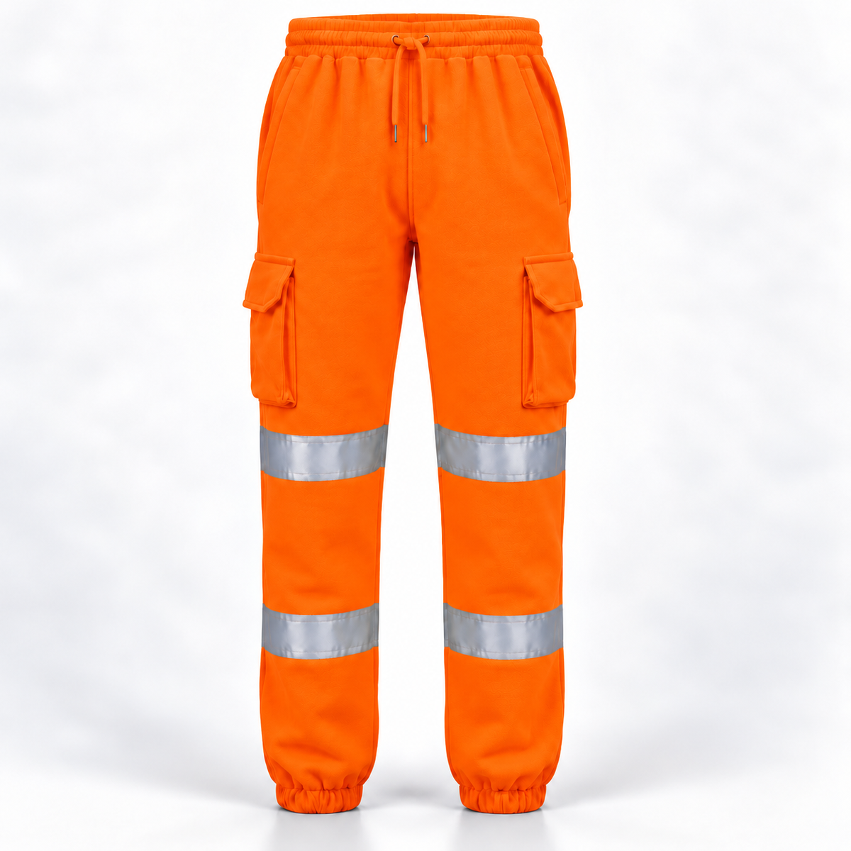Hi Viz Mens Work Wear Fleece Bottoms Safety Sweat Pants Jogging Trousers Joggers