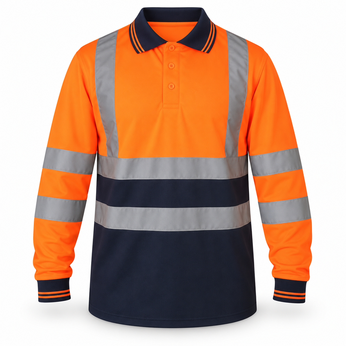 Mens Hi Viz Vis High Visibility Safety Security Work Wear Hi Vis Polo Shirts