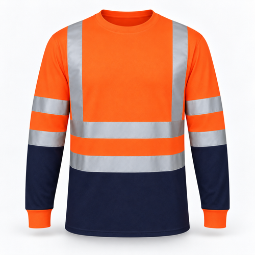 Hi Viz Vis High Visibility Safety Security Crew V-Neck/Round-Neck Full/Half Sleeves T Shirt Work Wear T Shirt