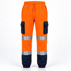 Hi Viz Mens Work Wear Fleece Bottoms Safety Sweat Pants Jogging Trousers Joggers