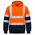 Hi Viz Vis Reflective Hi Visibility Pullover Hoody Work Fleece Coat Sweatshirt Hi Vis Work Hoodie