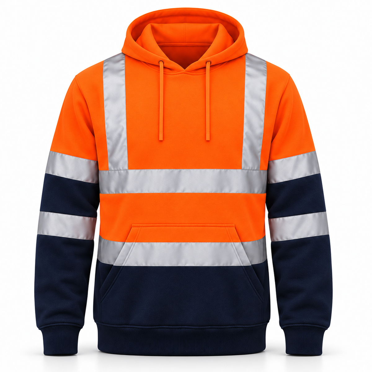 Hi Viz Vis Reflective Hi Visibility Pullover Hoody Work Fleece Coat Sweatshirt Hi Vis Work Hoodie