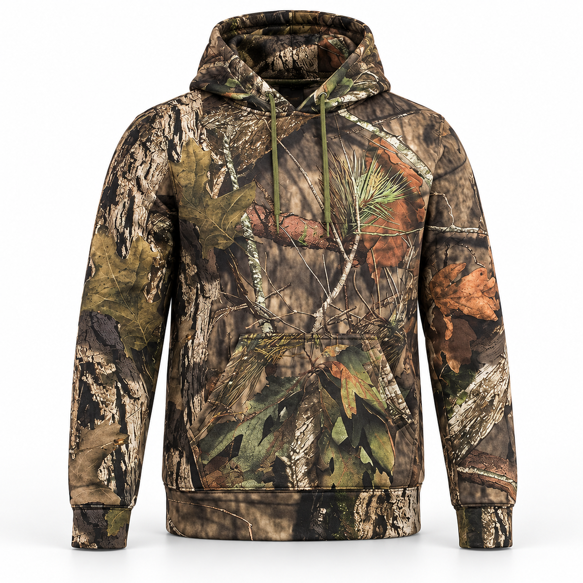 Men's Jungle Camouflage Fishing Hunting Zip Hoodie Jacket Tracksuit Size S-5XL
