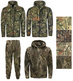 Men's Jungle Camouflage Fishing Hunting Zip Hoodie Jacket Tracksuit Size S-5XL