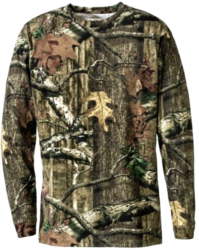 Mens Jungle Print Short & Long Sleeve T-Shirt Vest Camouflage Regular Plus Size
