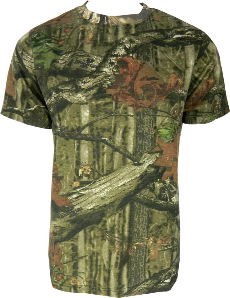Mens Jungle Print Short & Long Sleeve T-Shirt Vest Camouflage Regular Plus Size