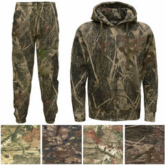 Men's Jungle Camouflage Fishing Hunting Zip Hoodie Jacket Tracksuit Size S-5XL