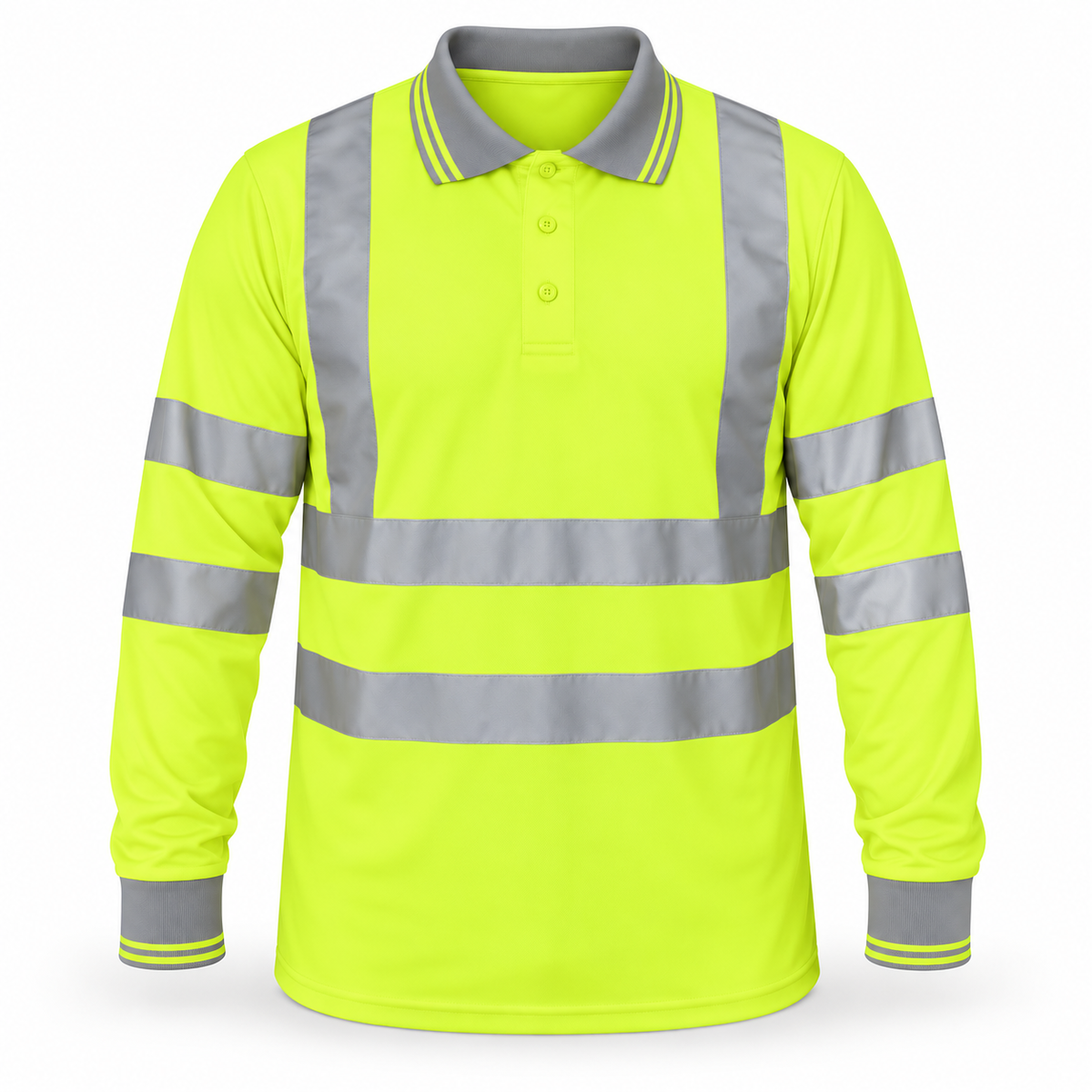 Mens Hi Viz Vis High Visibility Safety Security Work Wear Hi Vis Polo Shirts