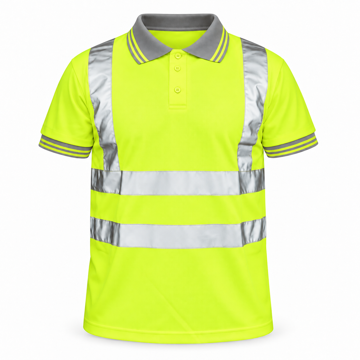 Mens Hi Viz Vis High Visibility Safety Security Work Wear Hi Vis Polo Shirts