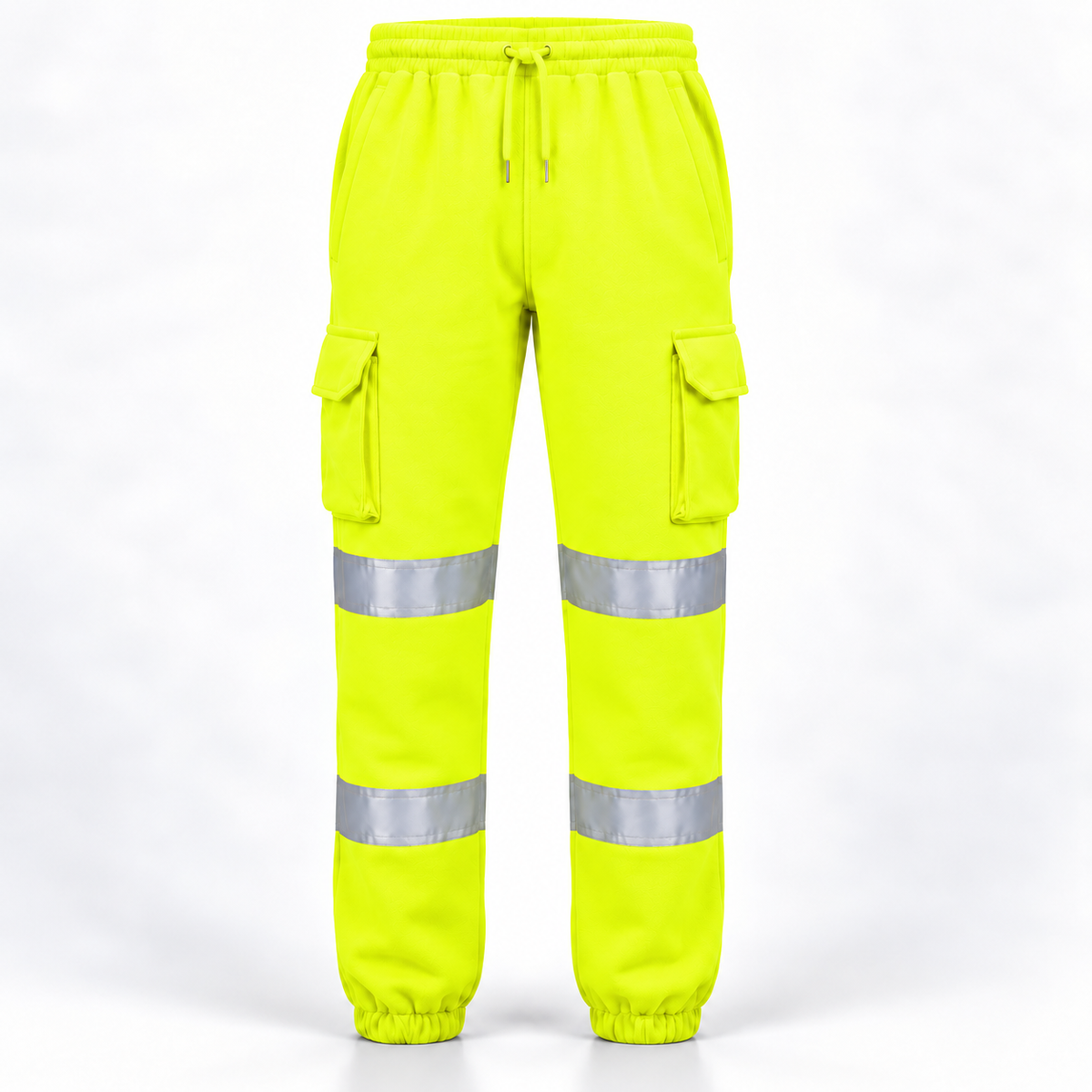 Hi Viz Mens Work Wear Fleece Bottoms Safety Sweat Pants Jogging Trousers Joggers