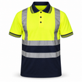 Mens Hi Viz Vis High Visibility Safety Security Work Wear Hi Vis Polo Shirts