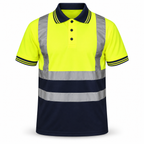 Mens Hi Viz Vis High Visibility Safety Security Work Wear Hi Vis Polo Shirts