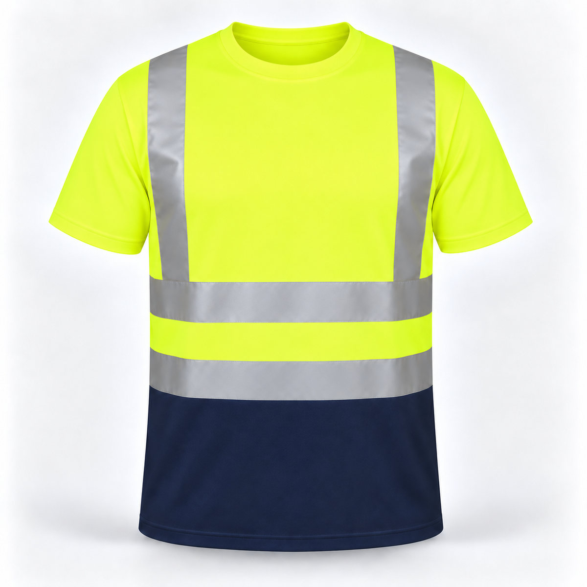 Hi Viz Vis High Visibility Safety Security Crew V-Neck/Round-Neck Full/Half Sleeves T Shirt Work Wear T Shirt