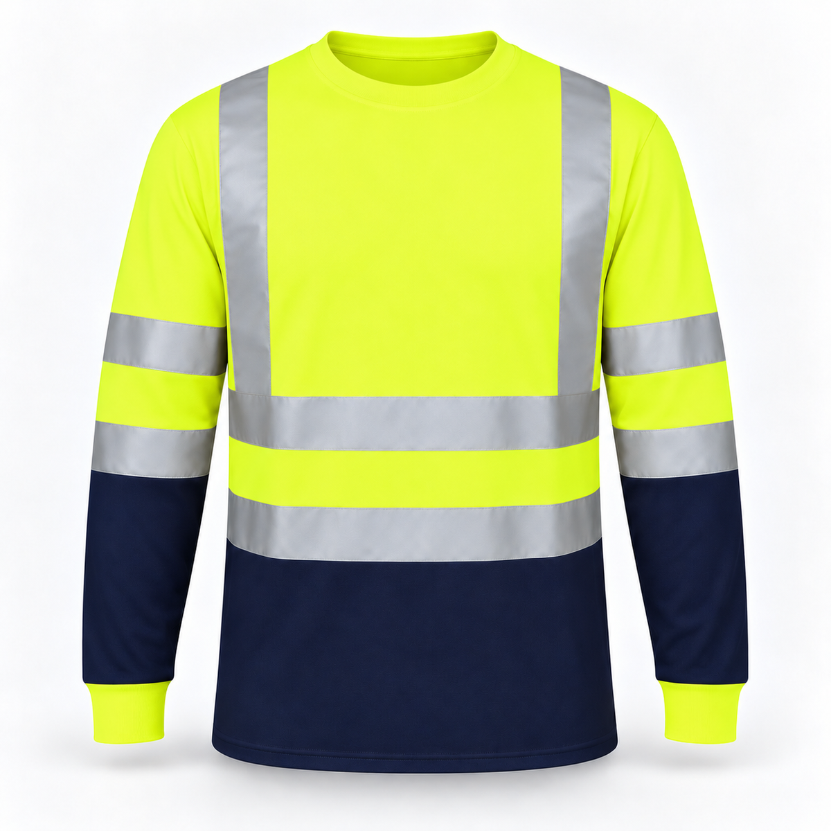 Hi Viz Vis High Visibility Safety Security Crew V-Neck/Round-Neck Full/Half Sleeves T Shirt Work Wear T Shirt