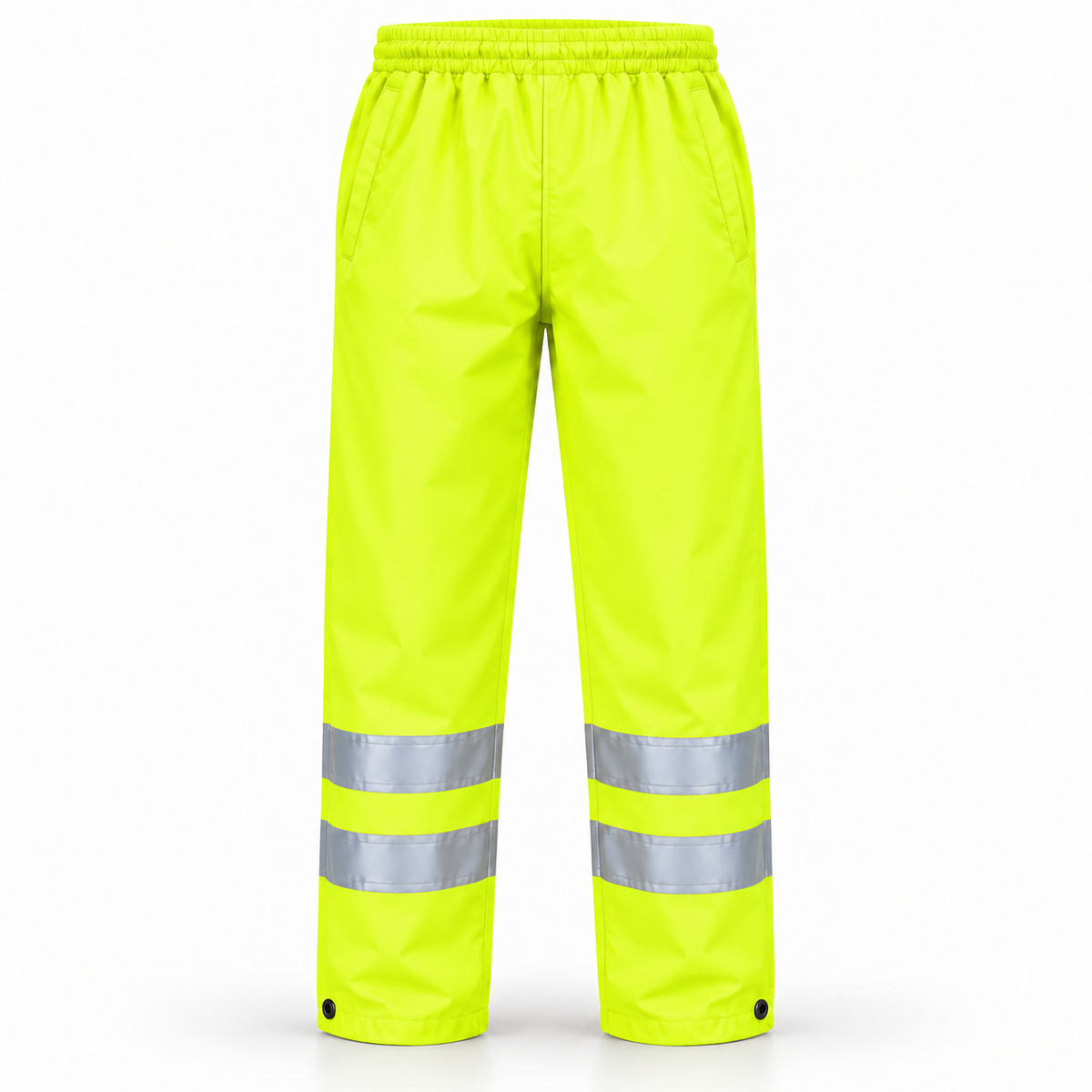 Hi Viz Vis High Visibility Mens Waterproof Rain Over Work Trousers Pants Bottoms