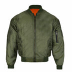 MA1 Mens Army Pilot Biker Bomber Security Fly Military Doorman Harrington Jacket, Bomber Biker Jacket