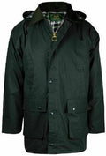 Mens Countryman Padded Cotton Wax Hooded Jacket Top Hunting Fishing Farming