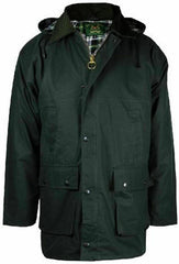 Mens Countryman Padded Cotton Wax Hooded Jacket Top Hunting Fishing Farming