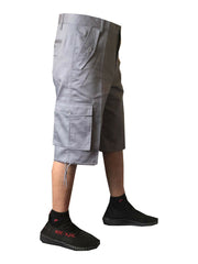 Mens lightweight 3/4 Long Cargo Combat Work Cotton Regular Waist Shorts 30 To 48