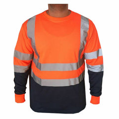 Hi Viz Vis High Visibility Safety Security Crew V-Neck/Round-Neck Full/Half Sleeves T Shirt Work Wear T Shirt