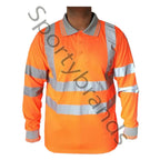 Mens Hi Viz Vis High Visibility Safety Security Work Wear Hi Vis Polo Shirts