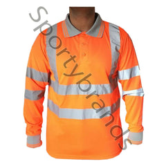 Mens Hi Viz Vis High Visibility Safety Security Work Wear Hi Vis Polo Shirts