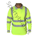 Mens Hi Viz Vis High Visibility Safety Security Work Wear Hi Vis Polo Shirts