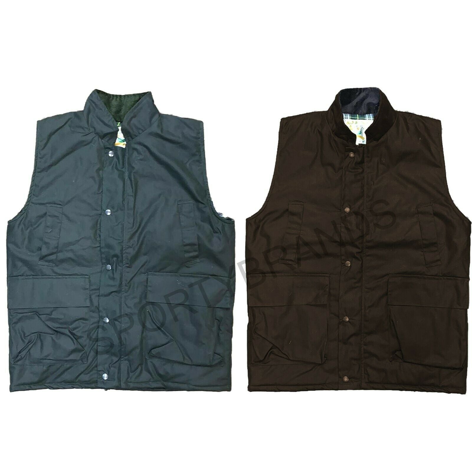 Mens New Wax Bodywarmer British Country Wear Waistcoat Gilet Padded Jacket Coat, Mens Wax Gilet Jackets