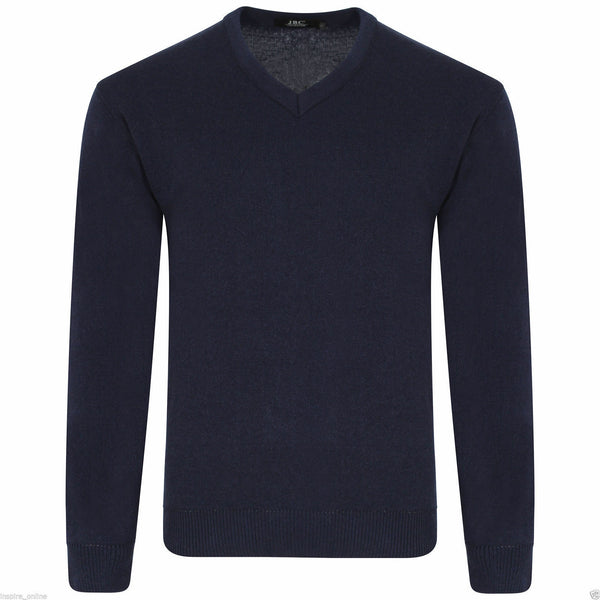 Mens Plain Knitted V Neck Pull Over Jumper Fine Cotton Knitwear Warm Sweater Top, V Neck Shirts