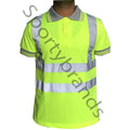 Mens Hi Viz Vis High Visibility Safety Security Work Wear Hi Vis Polo Shirts