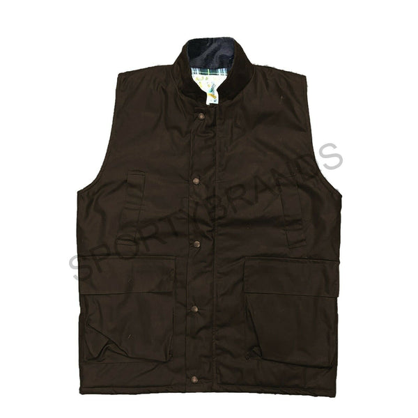 Mens New Wax Bodywarmer British Country Wear Waistcoat Gilet Padded Jacket Coat, Mens Wax Gilet Jackets