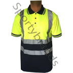 Mens Hi Viz Vis High Visibility Safety Security Work Wear Hi Vis Polo Shirts
