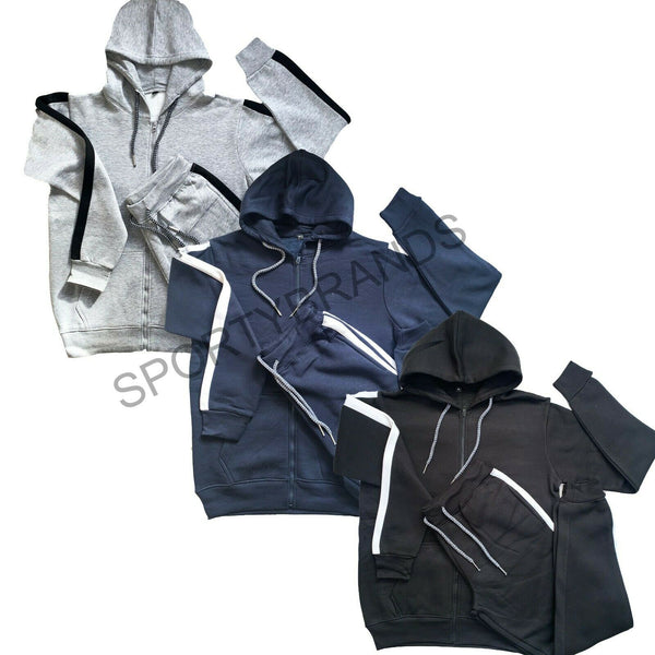 Mens New Full Zip Tracksuit Hoodie Hoody, Mens Zip Up Hoodies