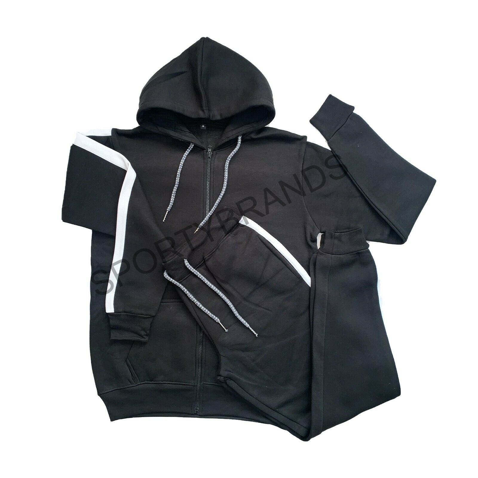 Mens New Full Zip Tracksuit Hoodie Hoody, Mens Zip Up Hoodies