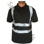 Mens Hi Viz Vis High Visibility Safety Security Work Wear Hi Vis Polo Shirts