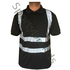 Mens Hi Viz Vis High Visibility Safety Security Work Wear Hi Vis Polo Shirts