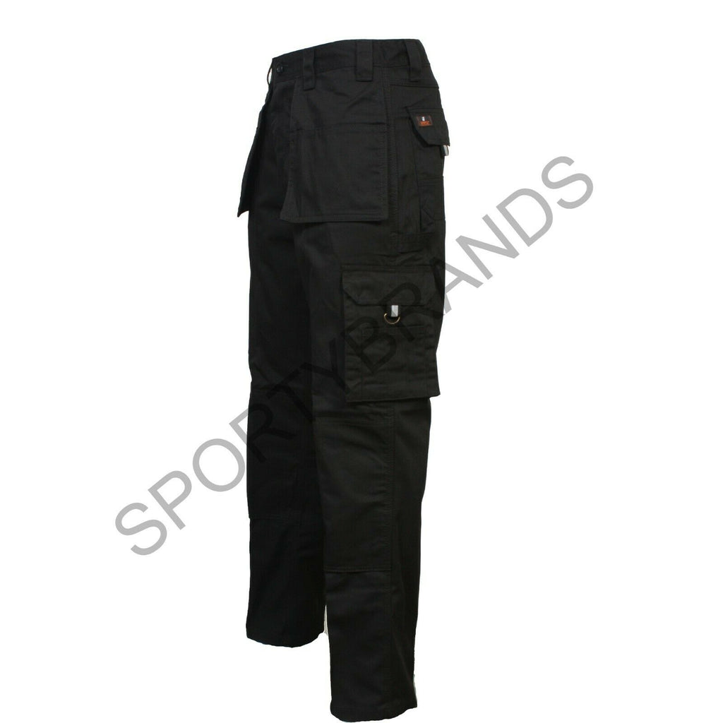 Mens New Cargo Work Holster Multi Pockets Stretch Panels Trousers Pants Bottoms