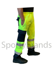 Hi Viz Mens Work Wear Fleece Bottoms Safety Sweat Pants Jogging Trousers Joggers
