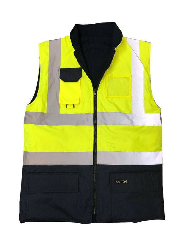Hi Viz Vis High Visibility Fleece Gilet Body Warmer Waistcoat Jacket