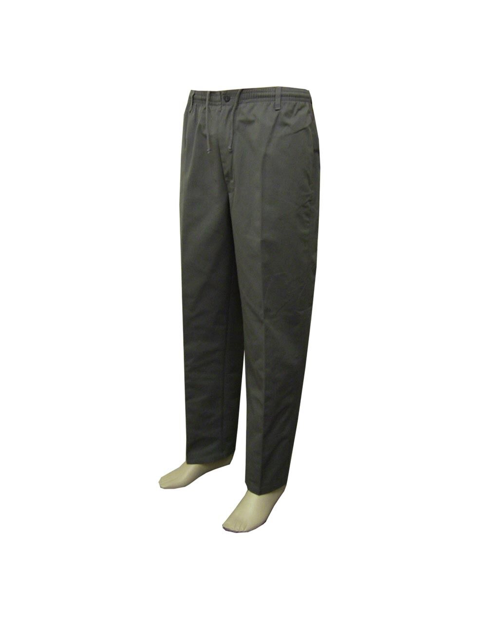 New Mens Elasticated Waist Plain Rugby Smart Casual Golf Trousers Pants Bottoms